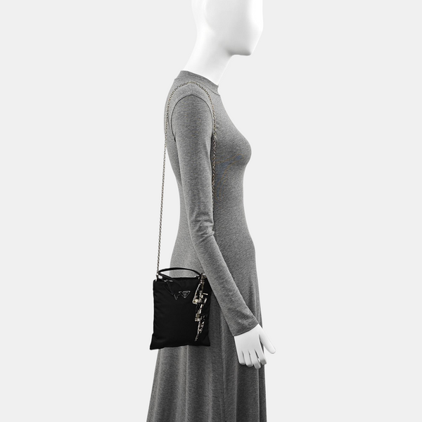 Nylon Shoulder Bag Black