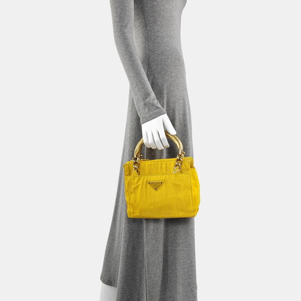Nylon Tote Bag Yellow