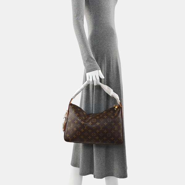 Monogram Coated Canvas Top Handle Bag Brown