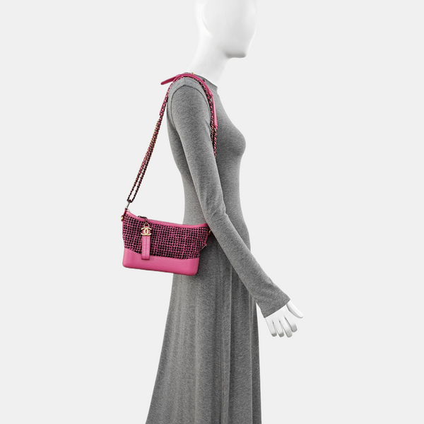 GABRIELLE Small Quilted Wool Pink