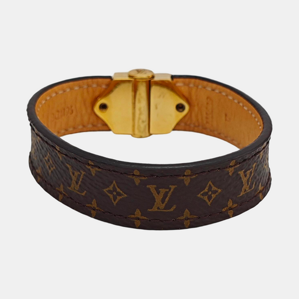SPIRIT NANO MONOGRAM Metal Brown Bangle