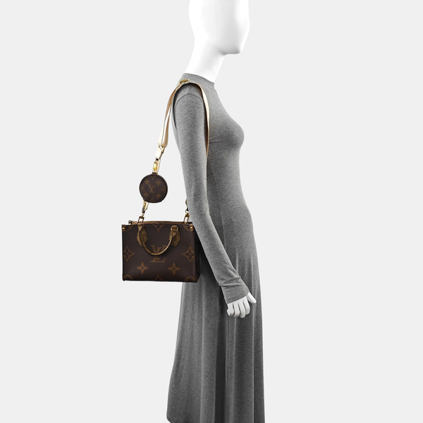 ONTHEGO PM Monogram Coated Canvas Brown