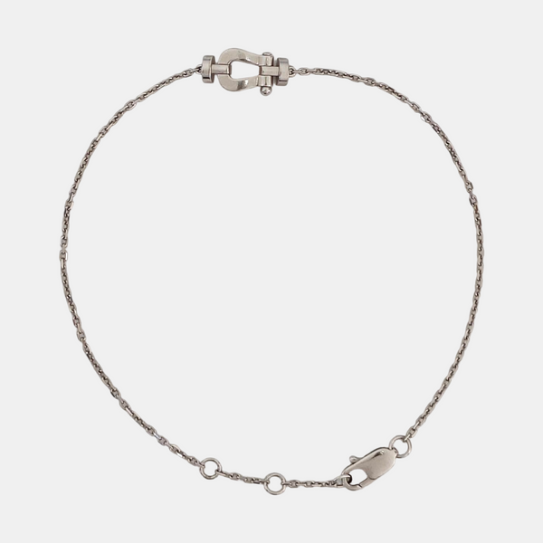 Force 10 18k White Gold Silver Bracelet