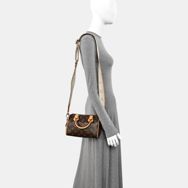 SPEEDY 20 Monogram Coated Canvas Brown