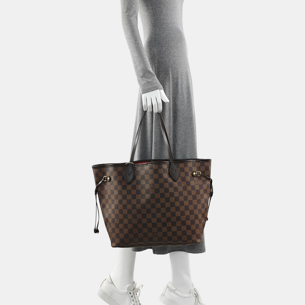 NEVERFULL MM Damier Ebene Coated Canvas Brown