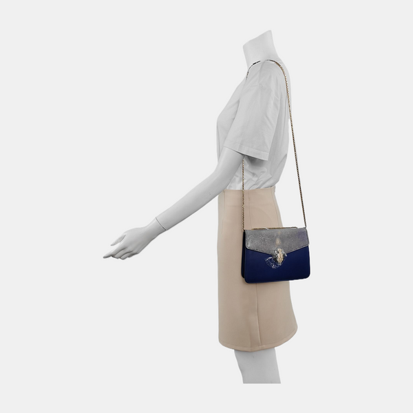 SERPENTI FOREVER Small Stingray Leather Blue