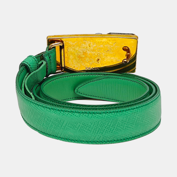 Leather Belt Green