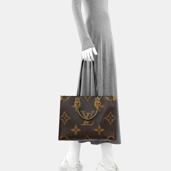 ONTHEGO MM Monogram Coated Canvas Brown