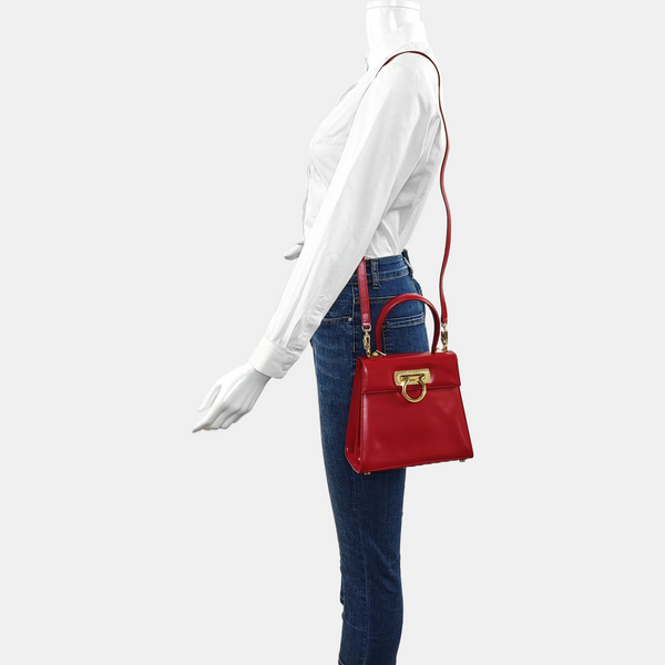 Kelly Small Calfskin Red