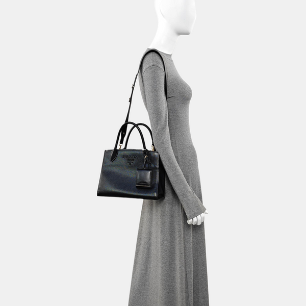 Monochrome Small Saffiano Calfskin Black