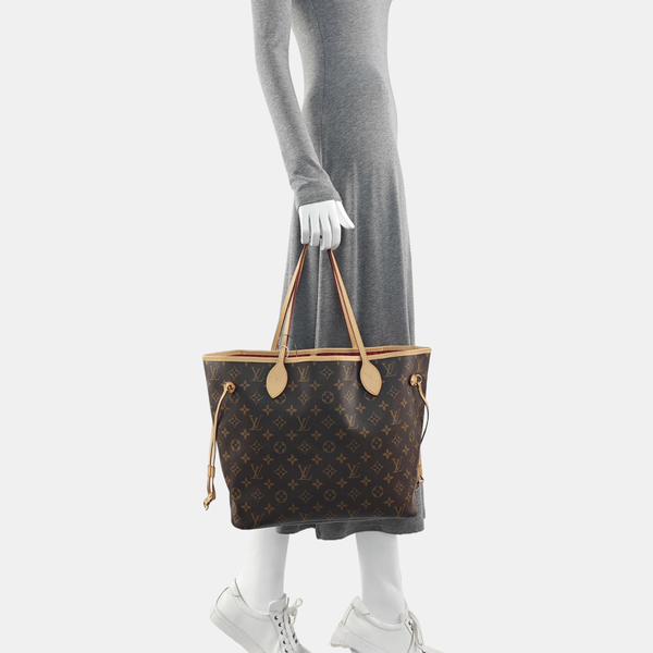 NEVERFULL MM Monogram Coated Canvas Brown