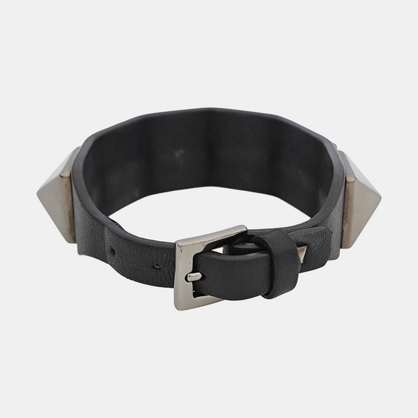 Leather Black Bangle
