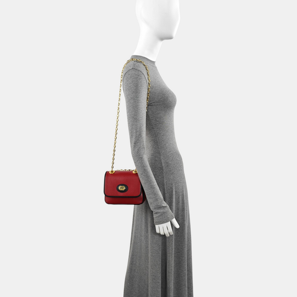 Calfskin Shoulder Bag Red