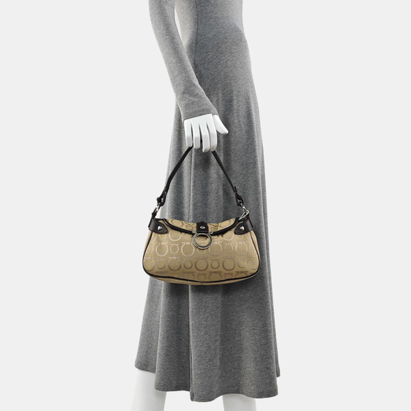 Canvas Top Handle Bag Brown