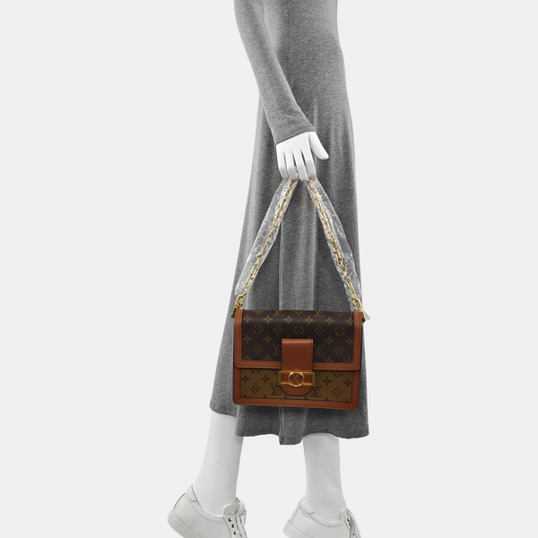 DAUPHINE MM Monogram Coated Canvas Brown
