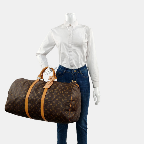 SAC SOUPLE Monogram Coated Canvas Brown