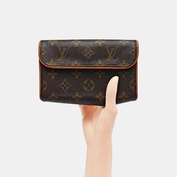 FLORENTINE Monogram Coated Canvas Brown