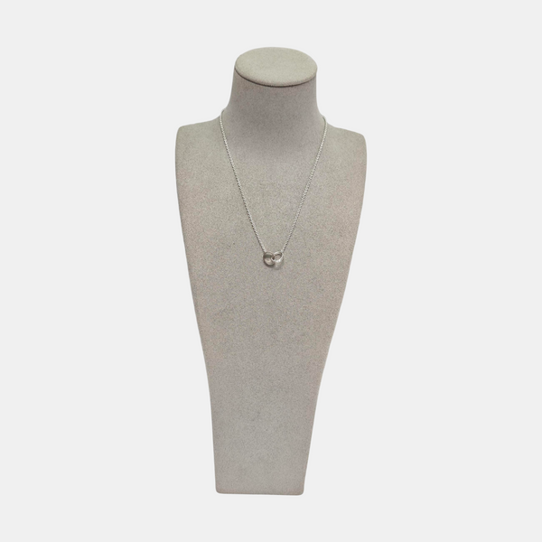 LOVE 18k White Gold Silver Necklace