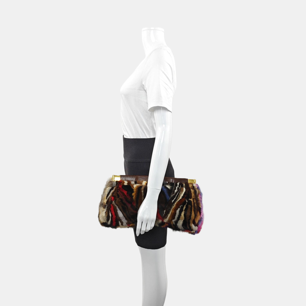 Fur Clutch Multicolor
