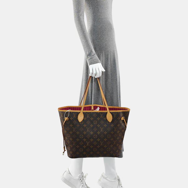 NEVERFULL MM Monogram Coated Canvas Brown