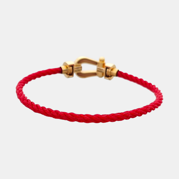 Force 10 18k Rose Gold Red Bangle