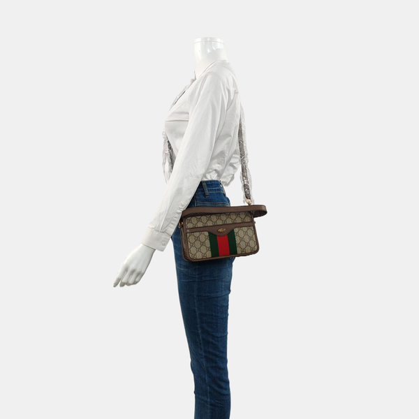Authenticated pre-owned Ophidia Small Monogram Coated Canvas Beige - Shoulder Bag at Looply