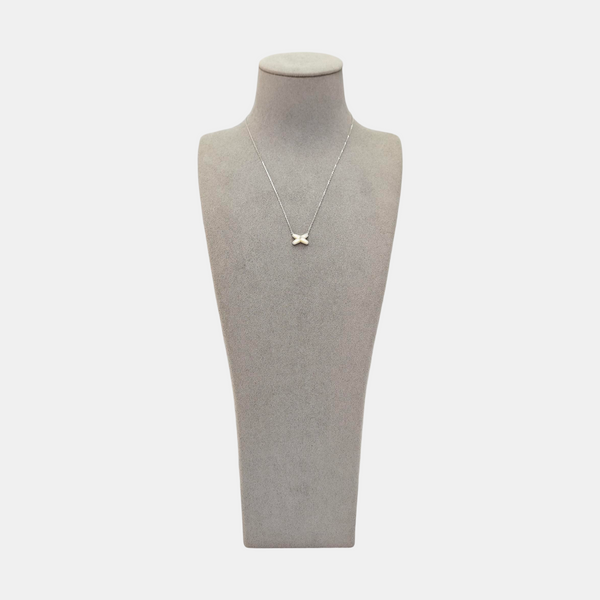 Jeux De Liens 18k White Gold Silver Necklace