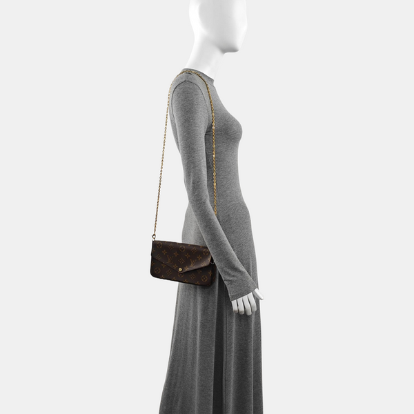 FÉLICIE Monogram Coated Canvas Brown