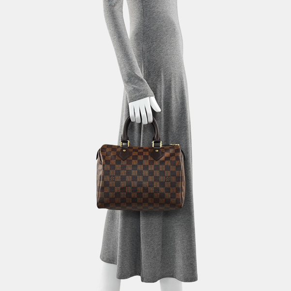 SPEEDY 25 Damier Ebene Coated Canvas Brown