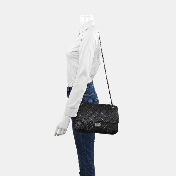 2.55 227 (jumbo) Quilted Vintage Calf Black
