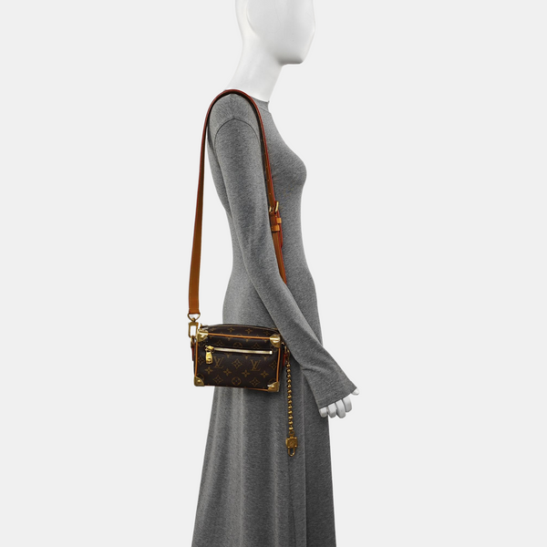 SOFT TRUNK Mini Monogram Coated Canvas Brown
