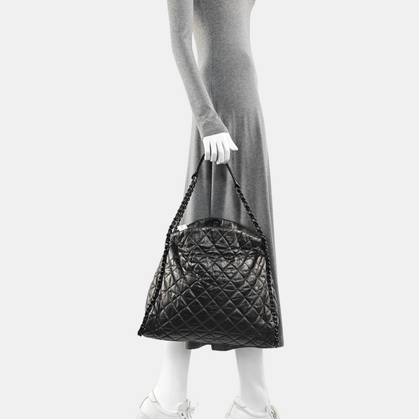 CHAIN ME Quilted Calfskin Gray