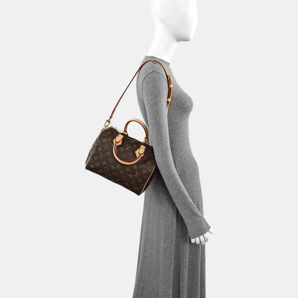 SPEEDY 25 Monogram Coated Canvas Brown