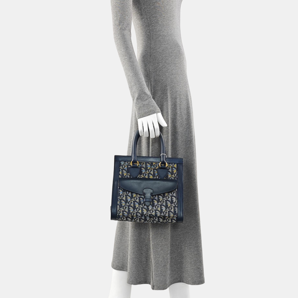 Vintage Tote Oblique Fabric Gray