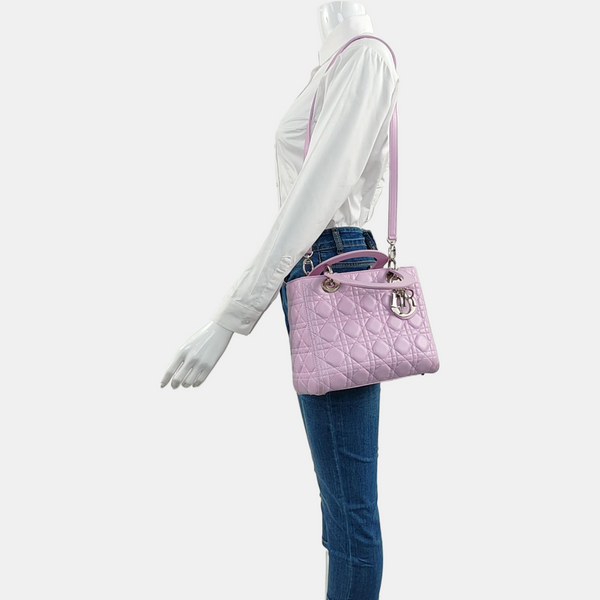 Lady Dior Medium Cannage Lambskin Pink