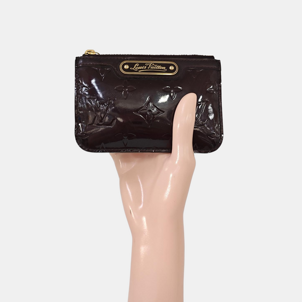Patent Leather Card Holder Red