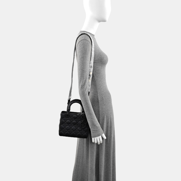 Lady Dior Small Cannage Calfskin Black