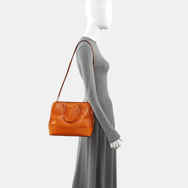 Calfskin Shoulder Bag Orange