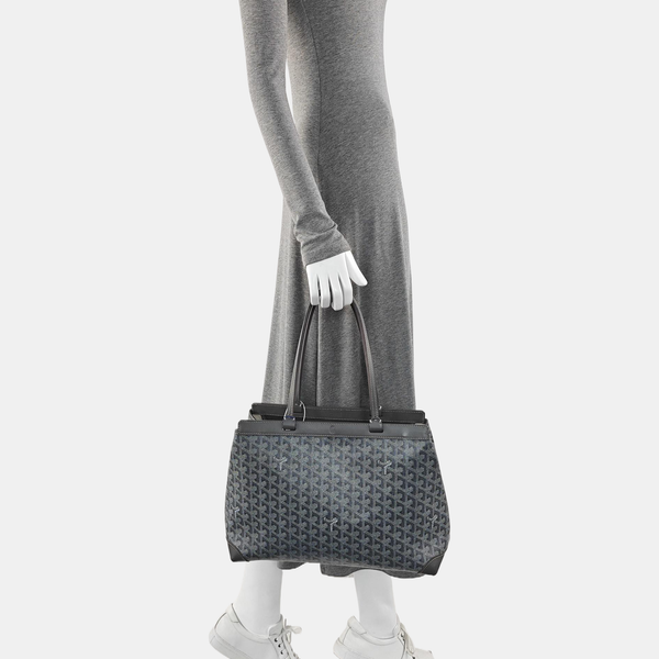 Coated Canvas Tote Bag Gray