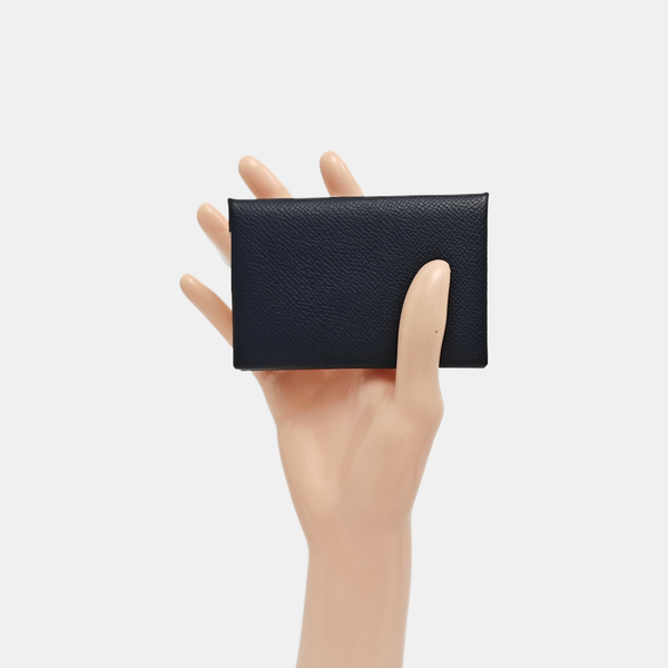 Calvi Epsom Blue Card Holder