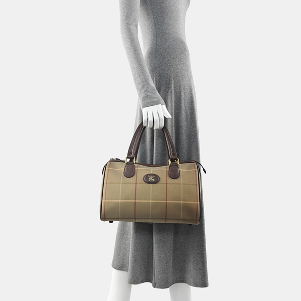 Fabric Top Handle Bag Beige