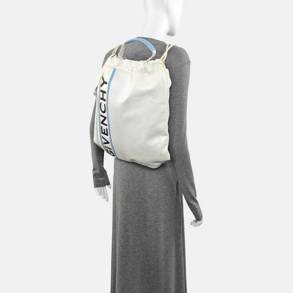 Leather Backpack White