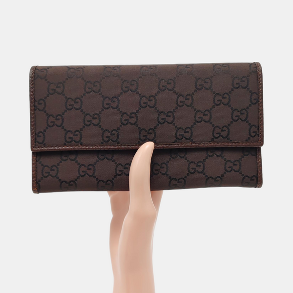 Monogram Canvas Wallet Brown