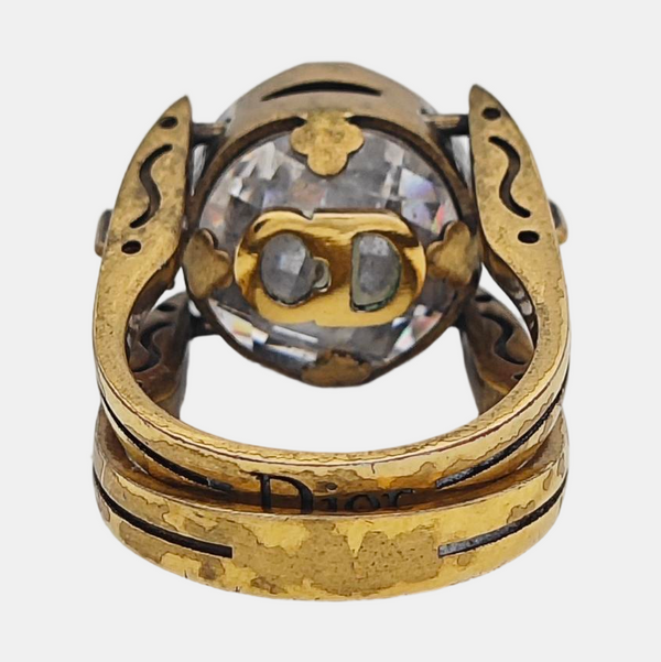 Metal Scarf Ring Gold