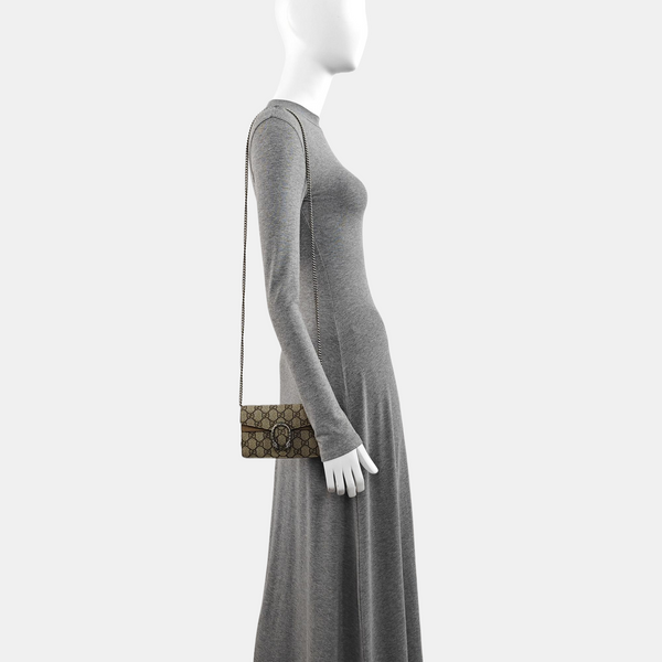 Authenticated pre-owned Dionysus Super Mini Monogram Coated Canvas Beige - Shoulder Bag at Looply