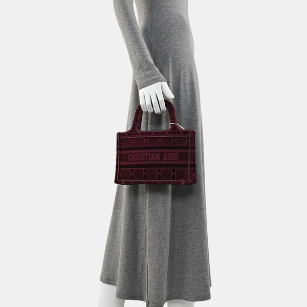 Authenticated pre-owned Book Tote Mini Velvet Red - Tote Bag at Looply