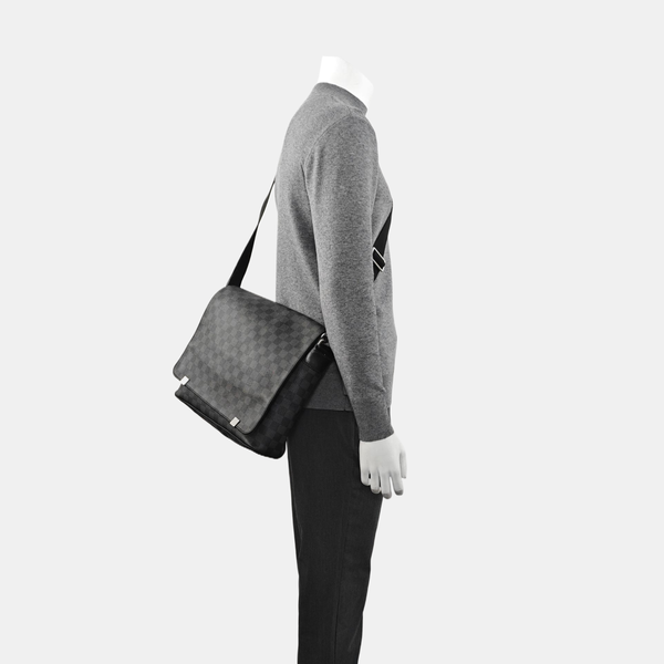 DISTRICT MM Damier Graphite Coated Canvas Gray