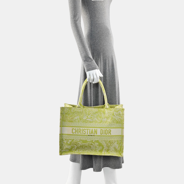 Book Tote Medium Fabric Green