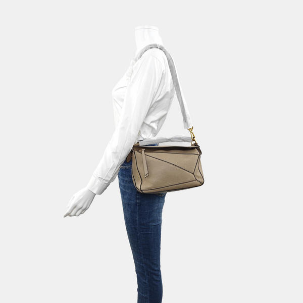 Puzzle Small Calfskin Beige
