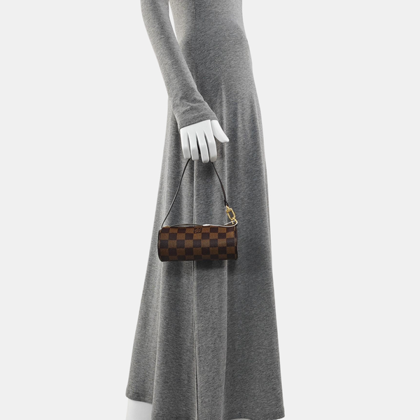 PAPILLON Mini Damier Ebene Coated Canvas Brown